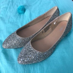 Old Navy Gold Glitter Flats - Never Worn!